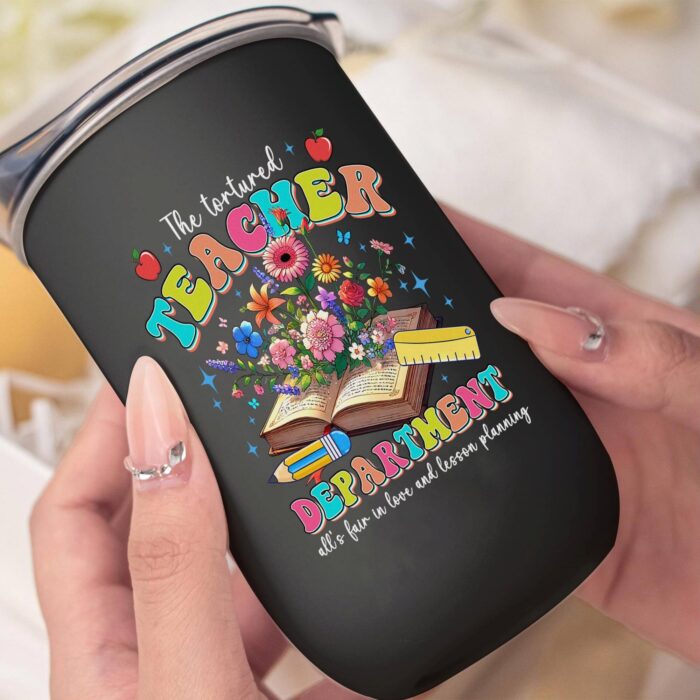 Pink Teacher Tumbler 20oz – Cute Back to School Skinny Wrap, Editable Sublimation Design, Funny Teacher Quote Gift