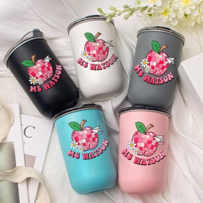Teacher Era Tumbler 20oz – Funny Back to School Teacher Gift, Cute Teacher Quote Cup, Skinny Sublimation Wrap