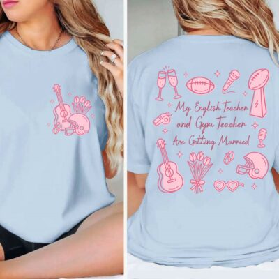 Funny Teacher Wedding Shirt – English Teacher and Gym Teacher Getting Married Tee, Cute Engagement Gift